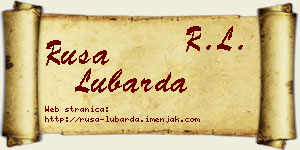Rusa Lubarda vizit kartica